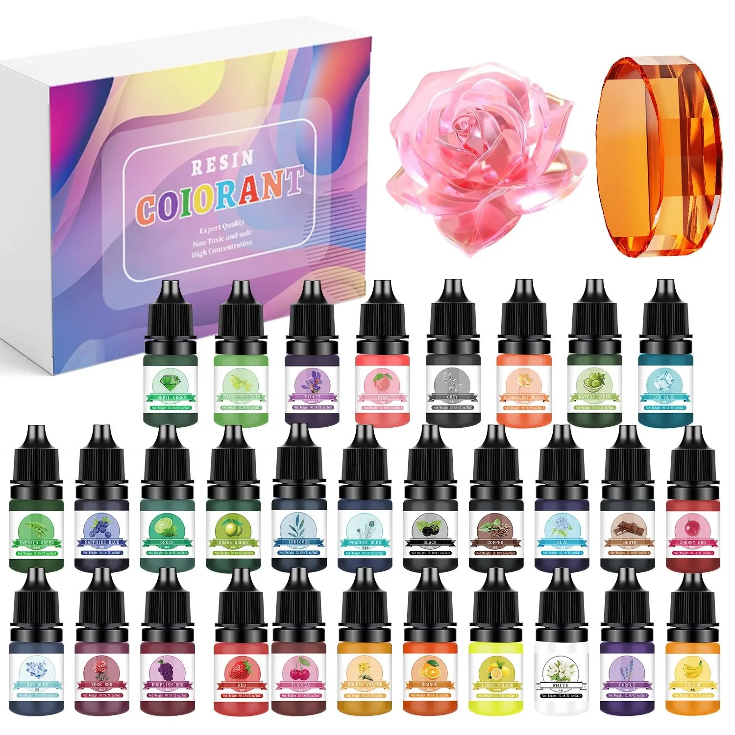 30Colors 5ml Epoxy Resin Pigme - Epoxy Uv Resin Kit ulasan dan harga