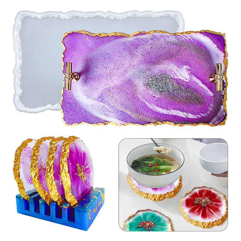DM413 Drusy Coaster Resin Mold - Geode Mold Silicone ulasan dan harga