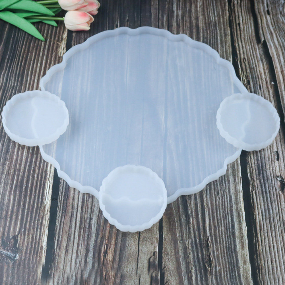 2Pcs Premium Silicone Crystal  - Serving Tray Mold ulasan dan harga