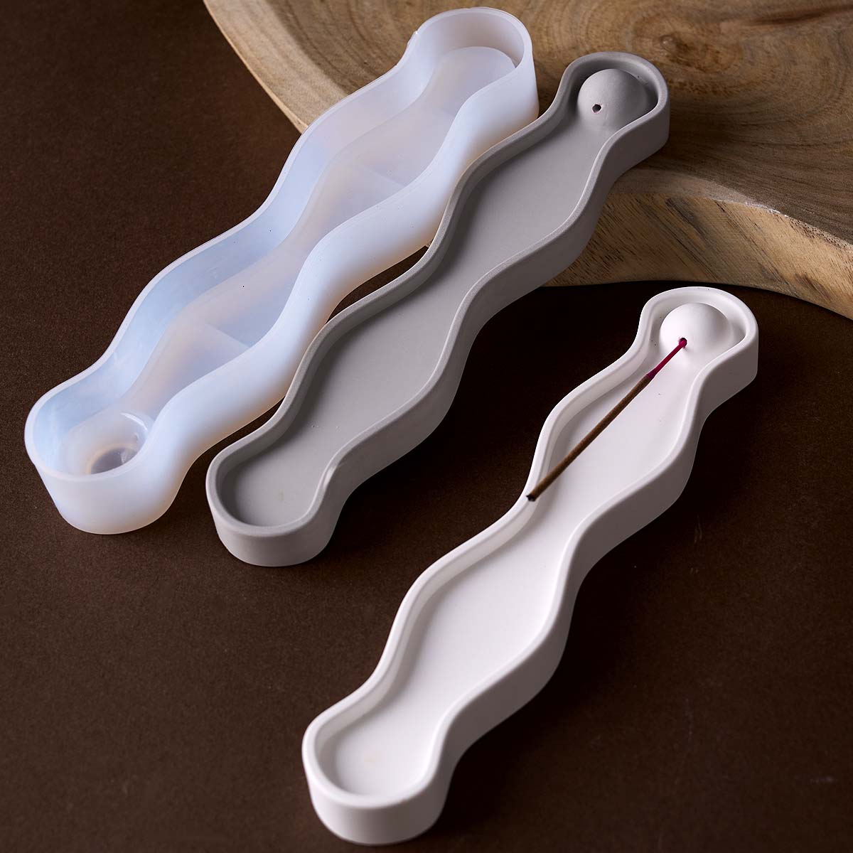 Wave Long Incense Insert Tray  - Serving Tray Mold ulasan dan harga