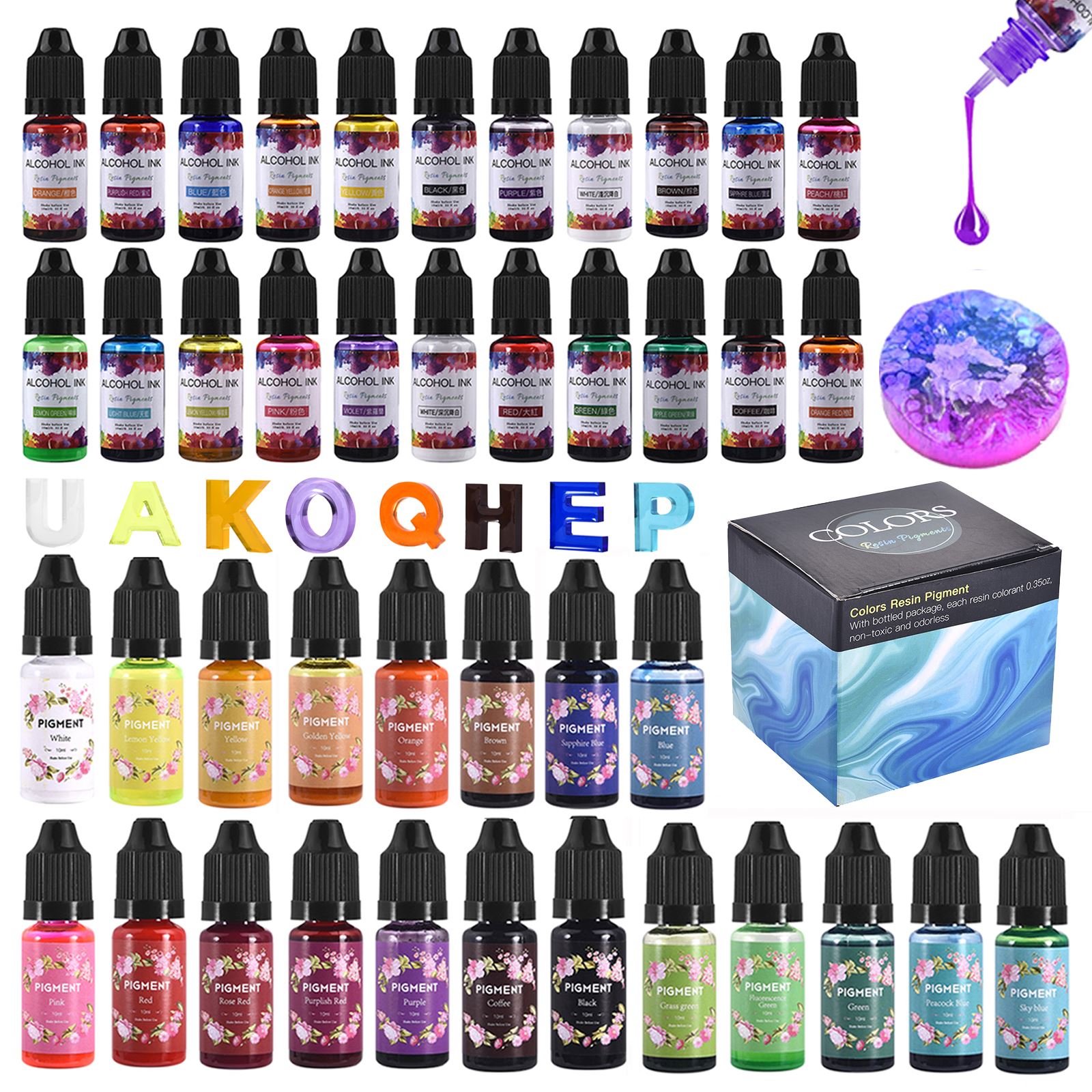 1 Set Resin Pigment Kit Art In - Resin Pigment Set ulasan dan harga